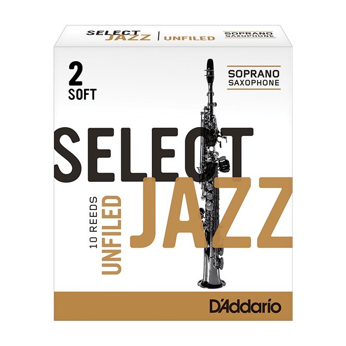 Трости для саксофона сопрано, размер 2 мягкие (Soft), 10шт, Rico Select Jazz Unfiled фото